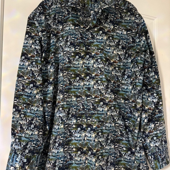 Alan Flusser Multicolor Patterned Button Down Shirt - Picture 1 of 4